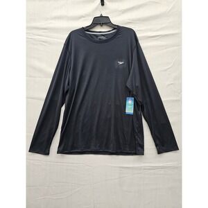 Speedo Mens XL Long Sleeve Swim Shirt Rash Guard Black 87748511001 NEW